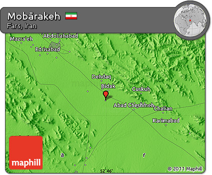 Political Map of Mobārakeh