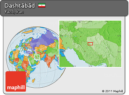 Political Location Map of Dashtābād
