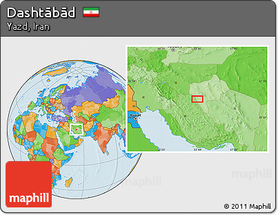 Political Location Map of Dashtābād