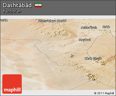 Satellite Panoramic Map of Dashtābād