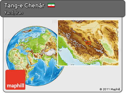 Physical Location Map of Tang-e Chenār