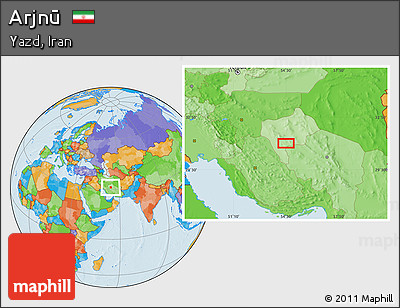 Political Location Map of Arjnū