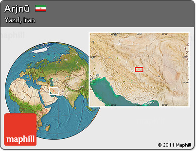 Satellite Location Map of Arjnū