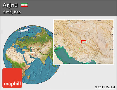 Satellite Location Map of Arjnū