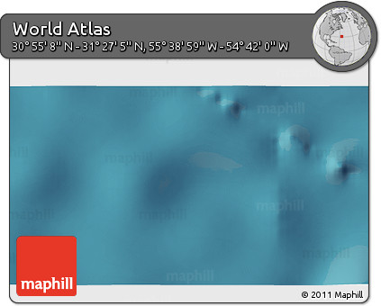 Satellite 3D Map of the Area around 31° 11' 6" N, 55° 10' 29" W