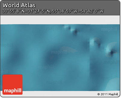 Satellite 3D Map of the Area around 31° 11' 6" N, 55° 10' 29" W