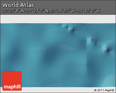 Satellite 3D Map of the Area around 31° 11' 6" N, 55° 10' 29" W