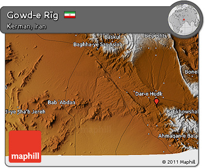 Physical 3D Map of Gowd-e Rīg