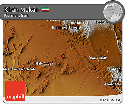 Physical 3D Map of Khān Makān