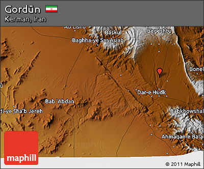 Physical 3D Map of Gordūn
