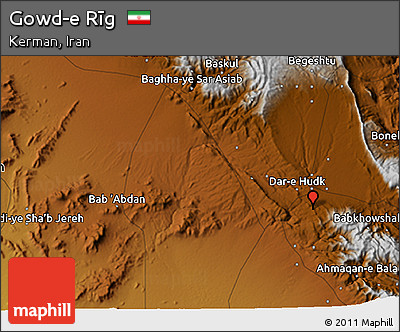 Physical 3D Map of Gowd-e Rīg