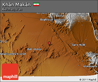 Physical 3D Map of Khān Makān