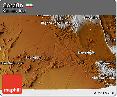 Physical 3D Map of Gordūn