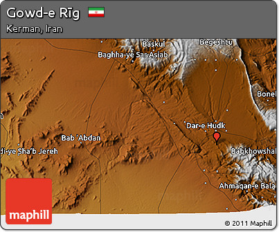 Physical 3D Map of Gowd-e Rīg