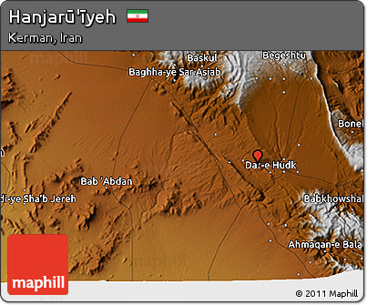Physical 3D Map of Hanjarū'īyeh
