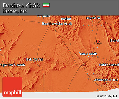 Political 3D Map of Dasht-e Khāk