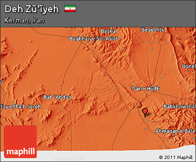 Political 3D Map of Deh Zū'īyeh