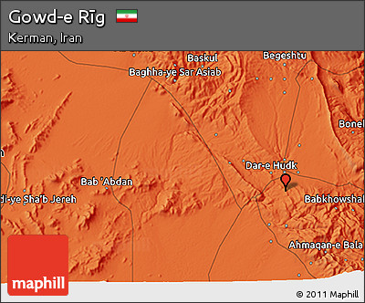 Political 3D Map of Gowd-e Rīg