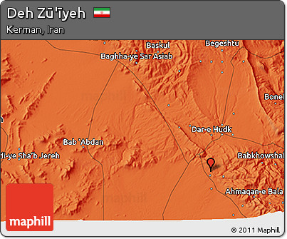 Political 3D Map of Deh Zū'īyeh