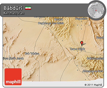 Satellite 3D Map of Bābdūrī