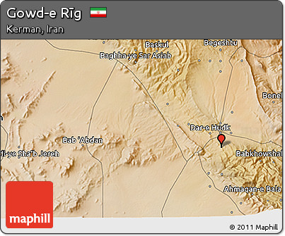 Satellite 3D Map of Gowd-e Rīg