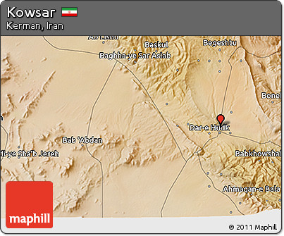 Satellite 3D Map of Kowsar