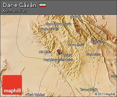 Satellite 3D Map of Dar-e Gāvān
