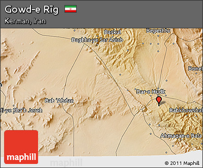 Satellite 3D Map of Gowd-e Rīg