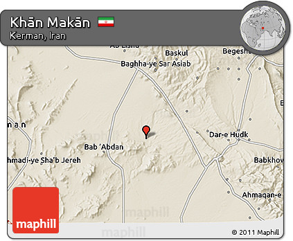 Shaded Relief 3D Map of Khān Makān