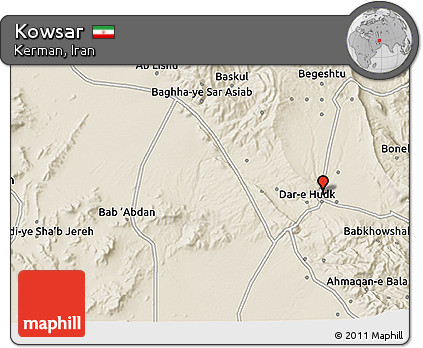 Shaded Relief 3D Map of Kowsar