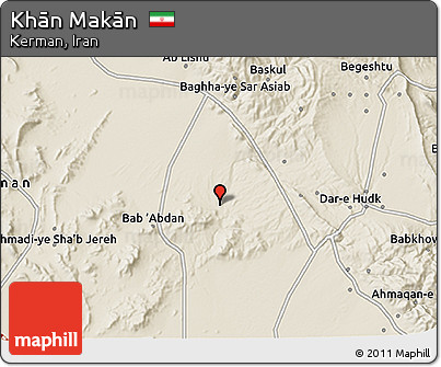 Shaded Relief 3D Map of Khān Makān