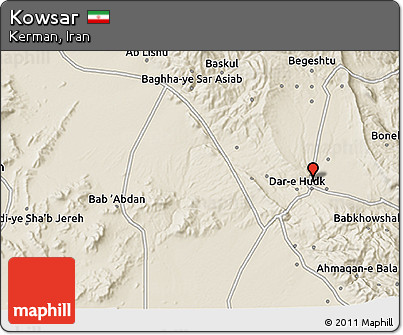 Shaded Relief 3D Map of Kowsar