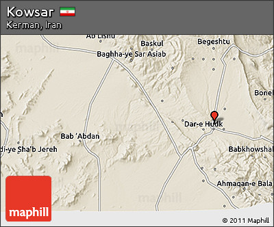 Shaded Relief 3D Map of Kowsar