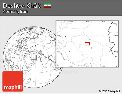 Blank Location Map of Dasht-e Khāk