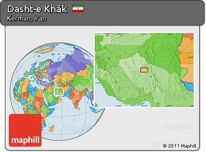 Political Location Map of Dasht-e Khāk