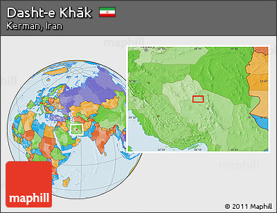 Political Location Map of Dasht-e Khāk