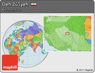 Political Location Map of Deh Zū'īyeh