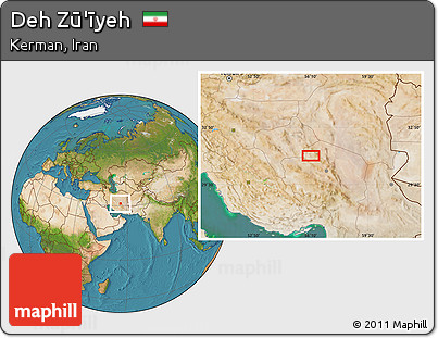 Satellite Location Map of Deh Zū'īyeh