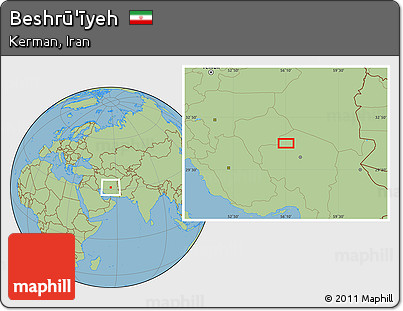 Savanna Style Location Map of Beshrū'īyeh