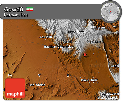 Physical Map of Gowdū