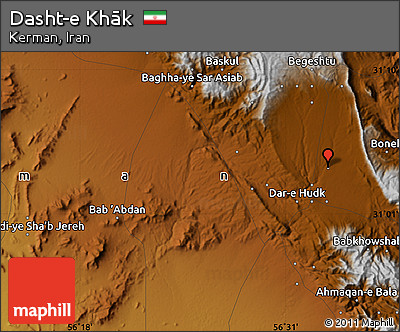 Physical Map of Dasht-e Khāk