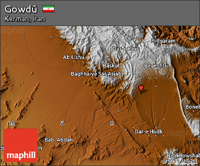Physical Map of Gowdū