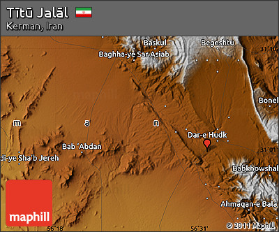 Physical Map of Tītū Jalāl