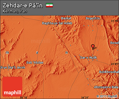 Political Map of Zehdar-e Pā'īn