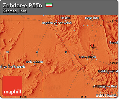 Political Map of Zehdar-e Pā'īn