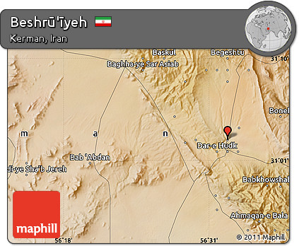 Satellite Map of Beshrū'īyeh