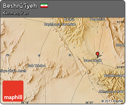Satellite Map of Beshrū'īyeh