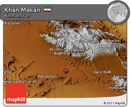 Physical Panoramic Map of Khān Makān