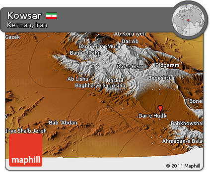 Physical Panoramic Map of Kowsar