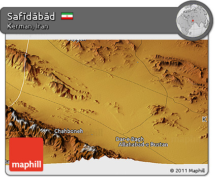 Physical Panoramic Map of Safīdābād